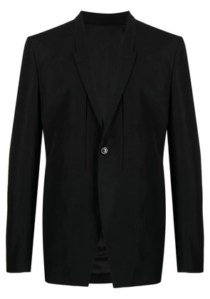 Rick Owens seam-detail single-breasted blazer - Black