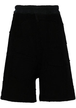 By Walid elasticated-waistband cotton shorts - Black
