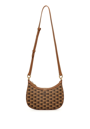Bally monogram-pattern canvas crossbody bag - Brown