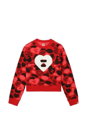 APEE™ by *A BATHING APE® heart-print sweater - Red