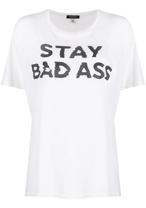 R13 slogan-print short-sleeve shirt - White