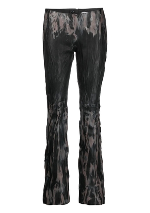 Acne Studios faded-effect flared trousers - Black