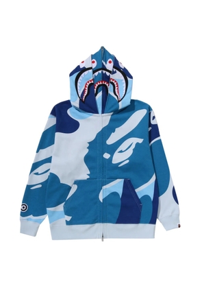A BATHING APE® camo shark hoodie - Blue