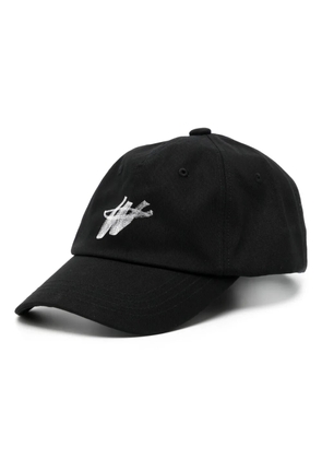 We11done logo-print baseball cap - Black