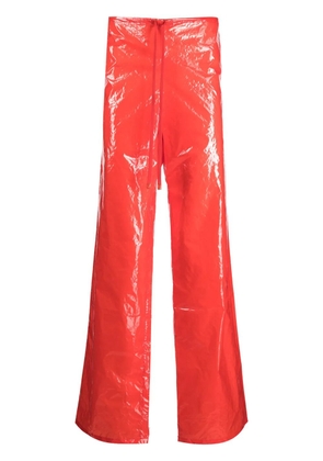 Robyn Lynch polished wide-leg trousers - Black