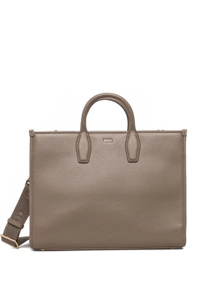BOSS logo-lettering tote bag - Neutrals
