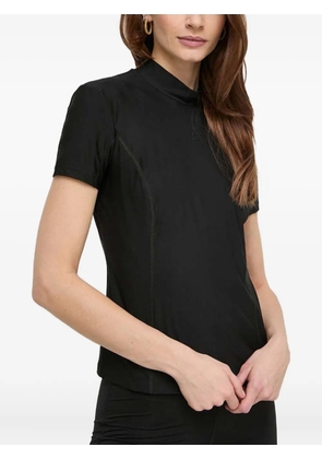 Patrizia Pepe short-sleeve high-neck T-shirt - Black