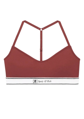 Sporty & Rich Runner Script bralette - Brown