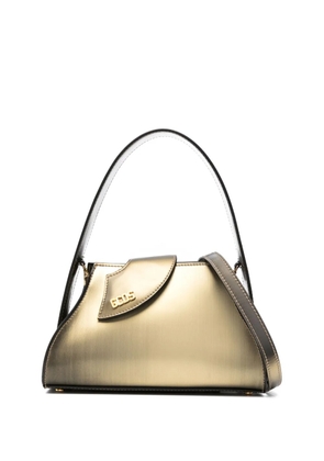 GCDS small Comma holographic faux-leather tote bag - Green