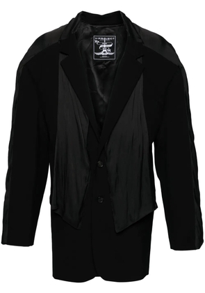 Y/Project scarf-detail single-breasted blazer - Black
