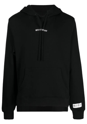 Mostly Heard Rarely Seen logo-embroidered cut-out hoodie - Black