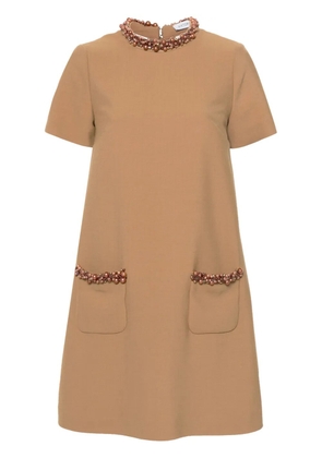 Viktor & Rolf bead-embellished dress - Brown