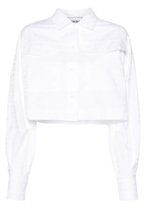 Iceberg logo-jacquard cotton shirt - White