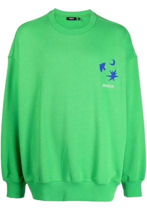 FIVE CM graphic-print cotton sweatshirt - Green