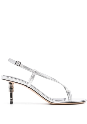 Coperni Jack 70mm leather sandals - Silver