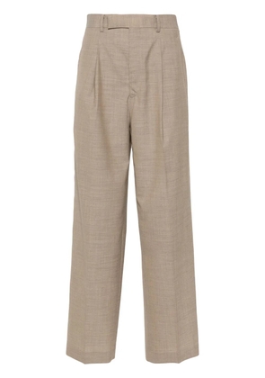 Auralee tailored straight trousers - Neutrals