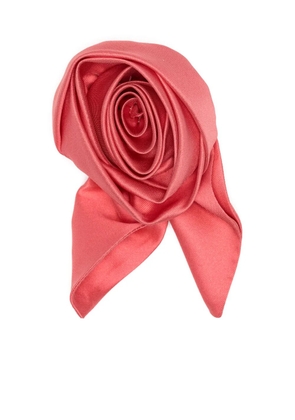 Dice Kayek floral-appliqué brooche - Pink