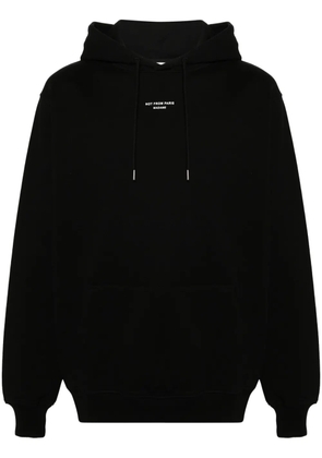 Drôle De Monsieur La Hoodie Slogan cotton hoodie - Black