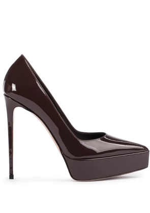 Le Silla Uma 140mm leather pumps - Brown