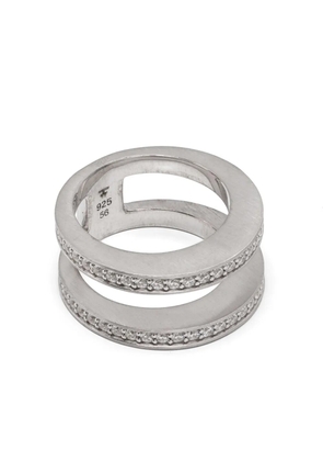Tom Wood Vault Double zirconias rings - Silver