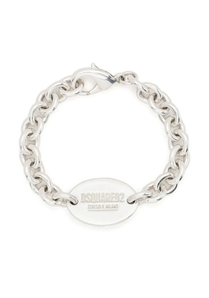 DSQUARED2 logo-plaque chain bracelet - Silver