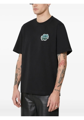 Filling Pieces logo-embroidery T-shirt - Black