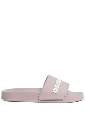 DSQUARED2 embossed logo detail slides - Pink