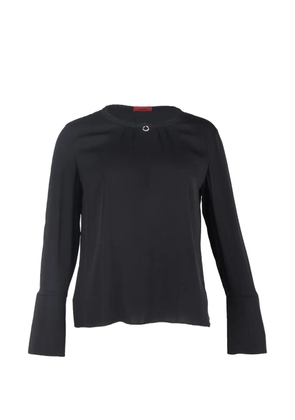 BOSS ring-embellished long-sleeve top - Black