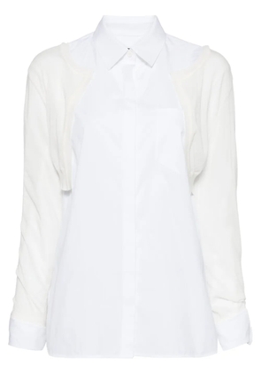 Juun.J layered long-sleeve shirt - White