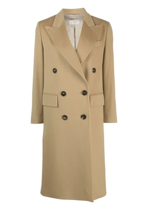 Alberto Biani double-breasted virgin-wool coat - Brown