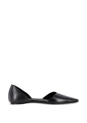 TOTEME Asymmetric D'Orsay leather ballet flats - Black