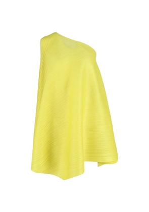Pleats Please Issey Miyake one-shoulder pleated dress - Yellow