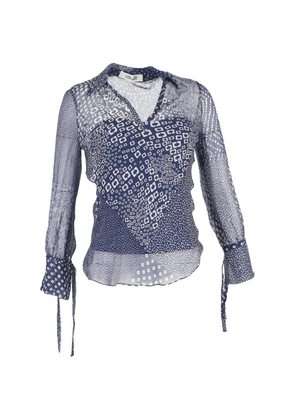 Diane Von Furstenberg Vintage print v-neck blouse - Blue