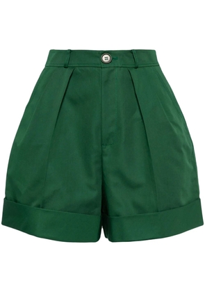 Dice Kayek high-waist wide-leg shorts - Green