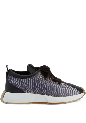 Giuseppe Zanotti snakeskin-print sneakers - Black