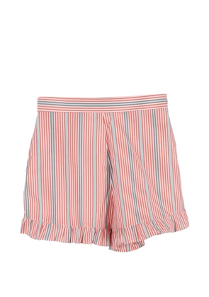 Chloé Vintage ruffle-trim striped shorts - Red