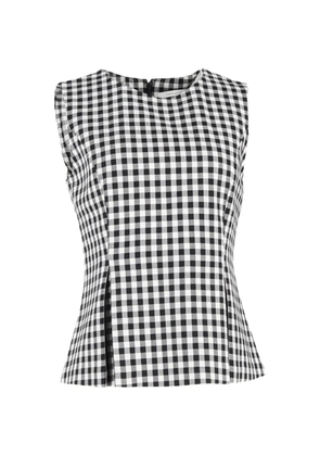 Diane Von Furstenberg Vintage gingham peplum top - White