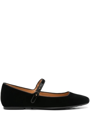 Tod's velvet ballerina shoes - Black