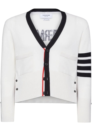 Thom Browne striped cardigan - White