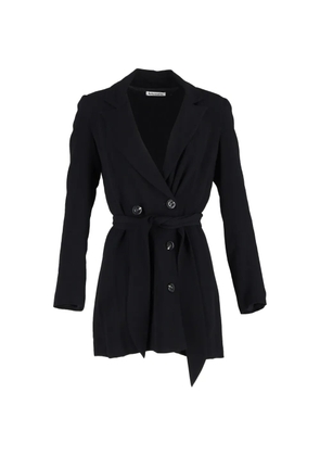 Reformation double-breasted belted mini dress - Black