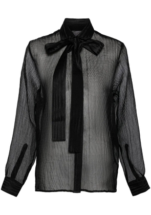 Elie Saab organza shirt - Black
