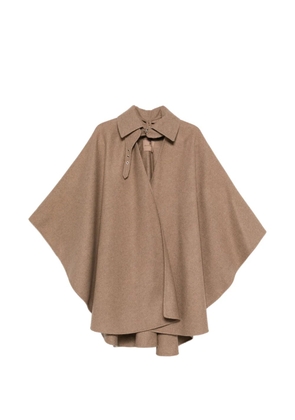 Ermanno Scervino collared buckled cape - Brown