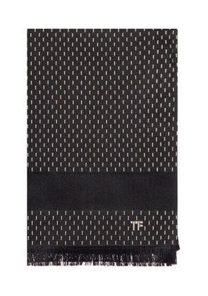 TOM FORD jacquard silk scarf - Black