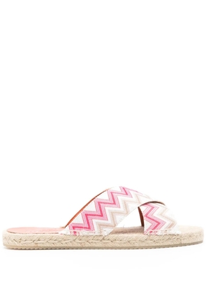 Missoni zigzag open espadrilles - Pink