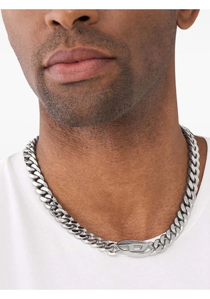 Diesel oval-D logo chocker necklace - Silver