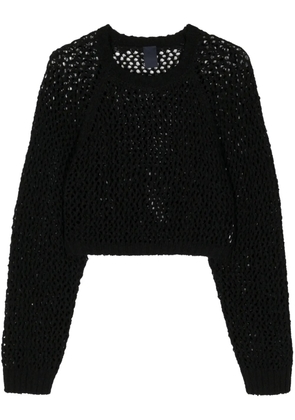 Juun.J open-knit jumper - Black