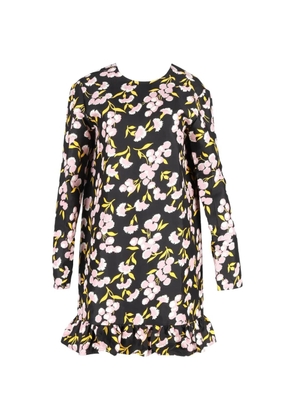 Marni Pre-Owned floral-print ruffled hem dress - Black