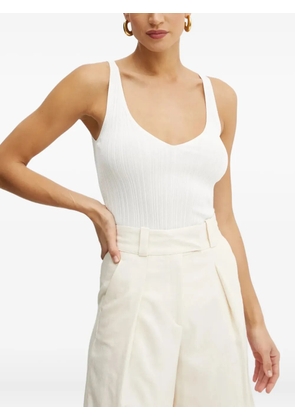 IVY OAK ribbed V-neck tank top - White