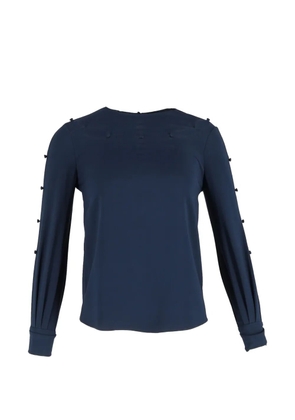 Oscar de la Renta Pre-Owned button-embellished blouse - Blue