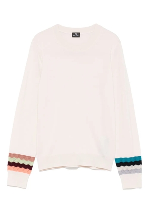 PS Paul Smith zig zag-sleeve sweater - Neutrals
